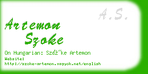 artemon szoke business card
